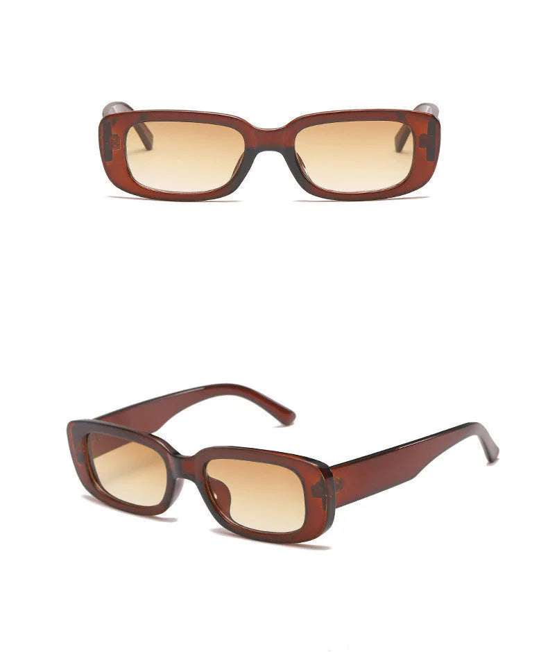 Men and women trendy frame sunglasses in multiple colours with UV400 protection and AC lenses