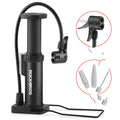Foot operated air pump for balls in black colour with standard nozzle