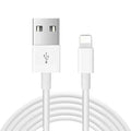 White 20W USB-C fast wall charger with integrated 1m cable for iPhone and iPad.