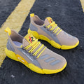 Men's casual cloth shoes shallow mouth round toe low top sports shoes F100 yellow