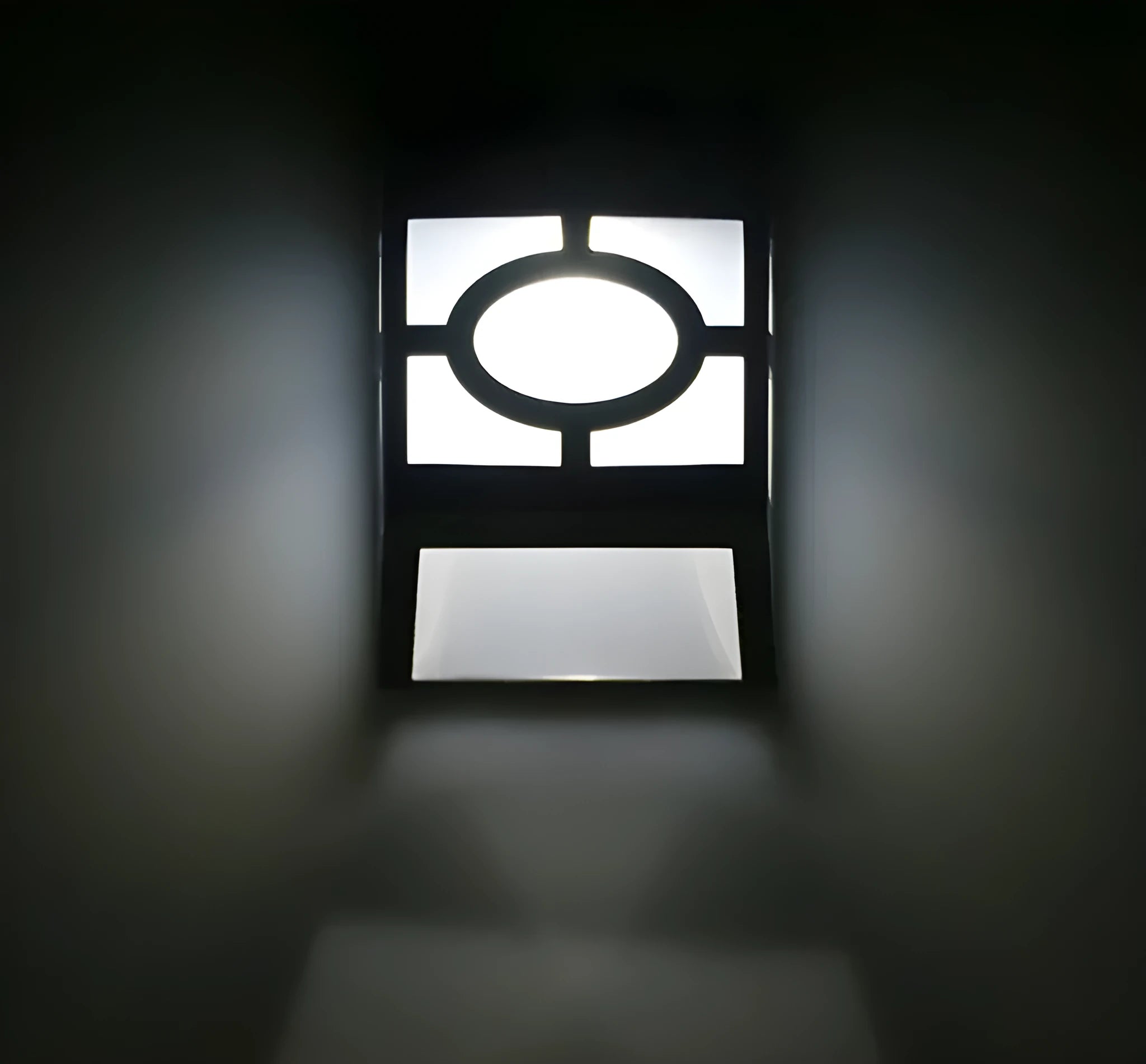 2LED solar wall light with retro nostalgia style, warm or white light, compact size for outdoor fence and garden use