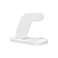 Black foldable 3-in-1 wireless charging station for iPhone Apple Watch AirPods Pro