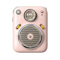 Compact green smart Bluetooth speaker with FM radio function showing front speaker grill and control buttons