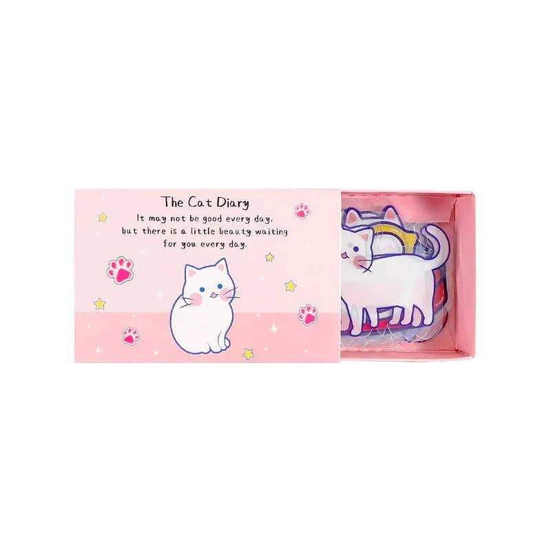 Korean-inspired decorative stationery stickers showing Butter Rabbit, Cute Duck, Licking Cat, and Spring Outing Bear character designs