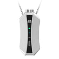 Portable negative ion air purifier necklace with LCD screen measuring 85mm by 39mm by 23mm in black or white colour