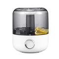 White or black ultrasonic humidifier with 3-litre tank and mechanical controls.