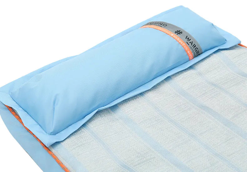 Polyester dog mat in size L with smooth ice silk surface for cool summer pet rest