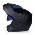 Full-face motorcycle helmet with dual-lens visor, ABS shell, available in multiple colours and sizes for electric bike use