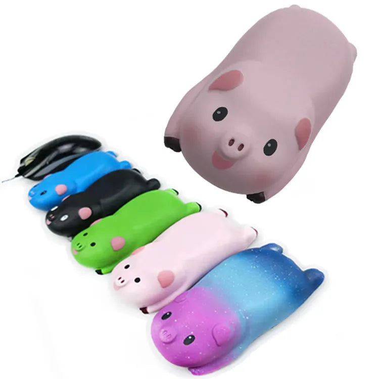 Black single-sided PU wristband mouse pad with integrated wrist rest on a desk.