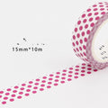 15mm washi paper tape roll for crafts, gifts, and packaging in assorted colours