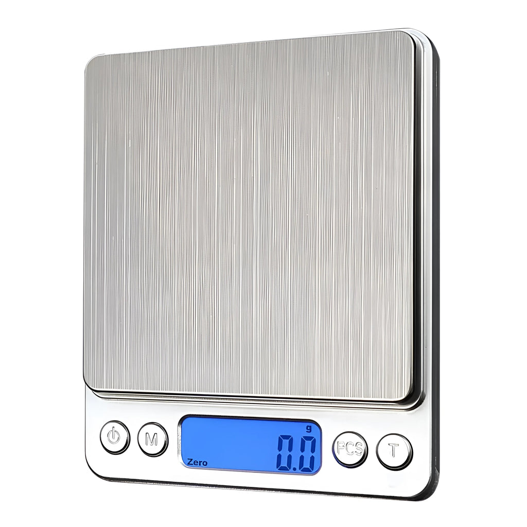 Household food portable mini pocket scale 1kg 0.1g with stainless steel pan and LED blue backlit display