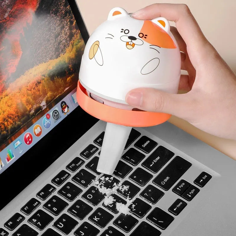 Laiting USB handheld mini desktop vacuum cleaner with flat nozzle for keyboard cleaning
