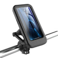 Black universal lazy bracket bicycle motorcycle phone holder for 4 to 6.7 inch smartphones waterproof outdoor use