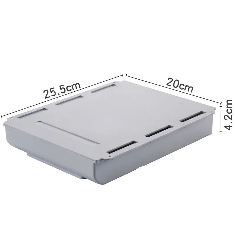 Japanese-style plastic drawer storage box in grey colour for stationery organisation in study rooms