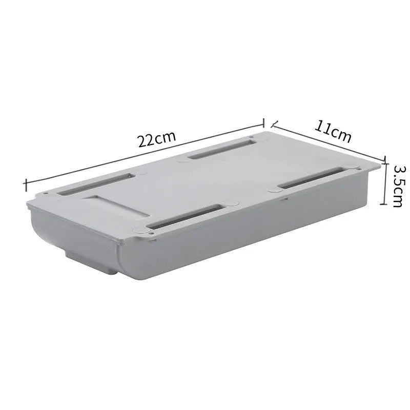 Japanese-style plastic drawer storage box in grey colour for stationery organisation in study rooms