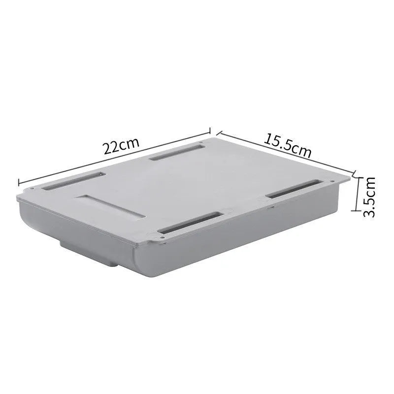 Japanese-style plastic drawer storage box in grey colour for stationery organisation in study rooms