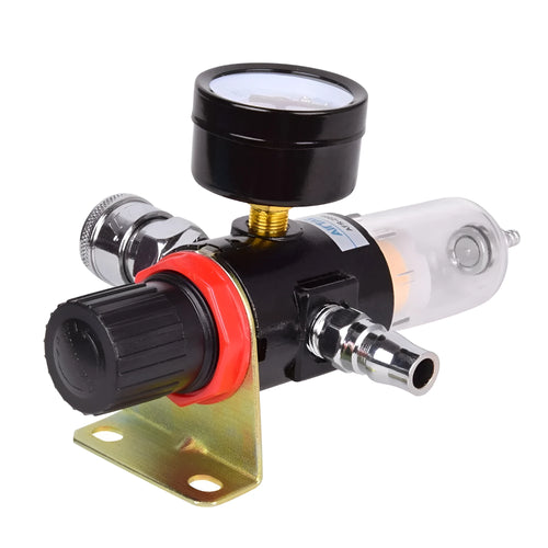 Air compressor filter regulator with pressure gauge and 1/4 inch connector
