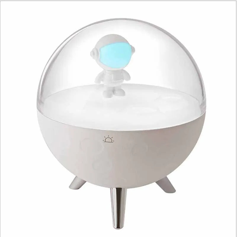 Modern white or blue Guardian USB LED desk lamp with a plastic shade and button switch.