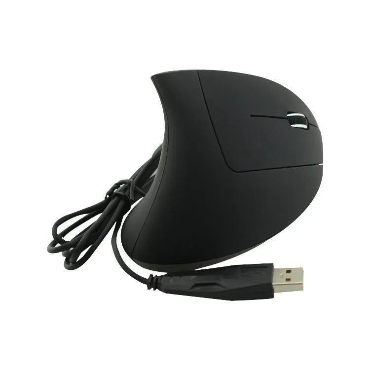 WH-911-C left hand ergonomic mouse with 2.4GHz wireless and wired connectivity, 1600 DPI rat size
