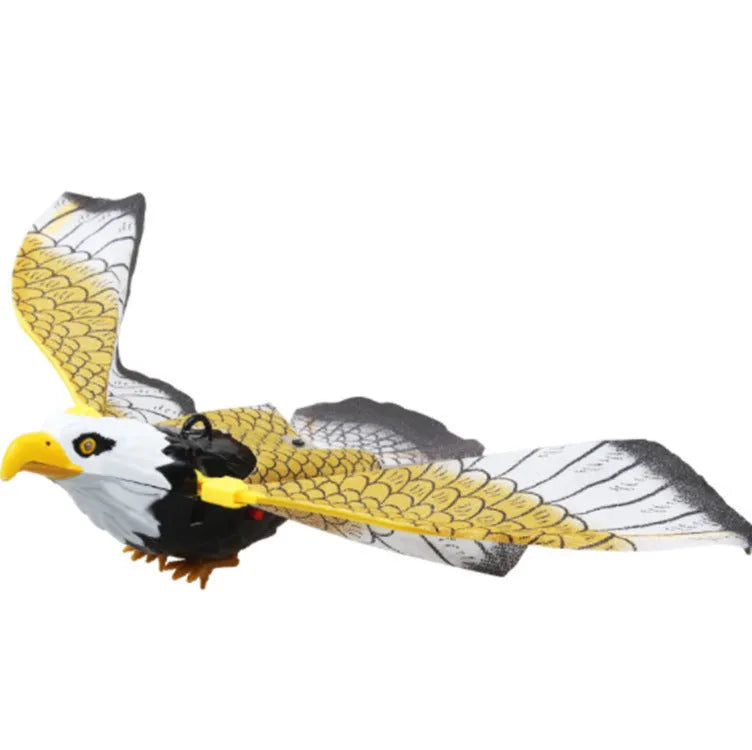 Plastic simulation bird cat toy hanging from ceiling with rotating mechanism, 25cm or 43cm variant