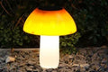 Solar mushroom ground plug light for garden landscape illumination