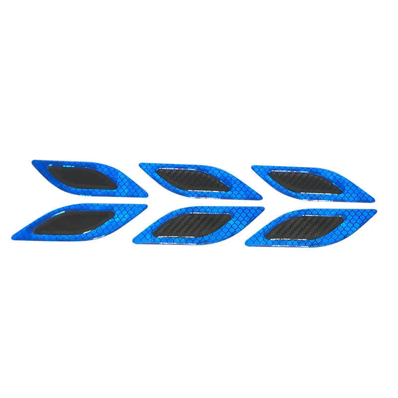 Resin hood frame decoration leaf plate in blue with slim 290x35mm profile for car or truck.