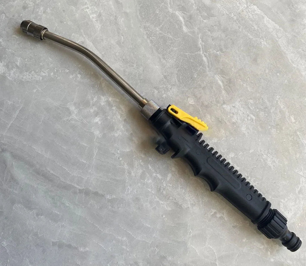 Stainless steel foam cleaning gun with copper tip and plastic handle, multiple length extensions for car wash and garden watering