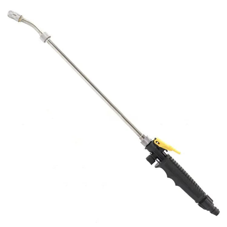 Stainless steel foam cleaning gun with copper tip and plastic handle, multiple length extensions for car wash and garden watering