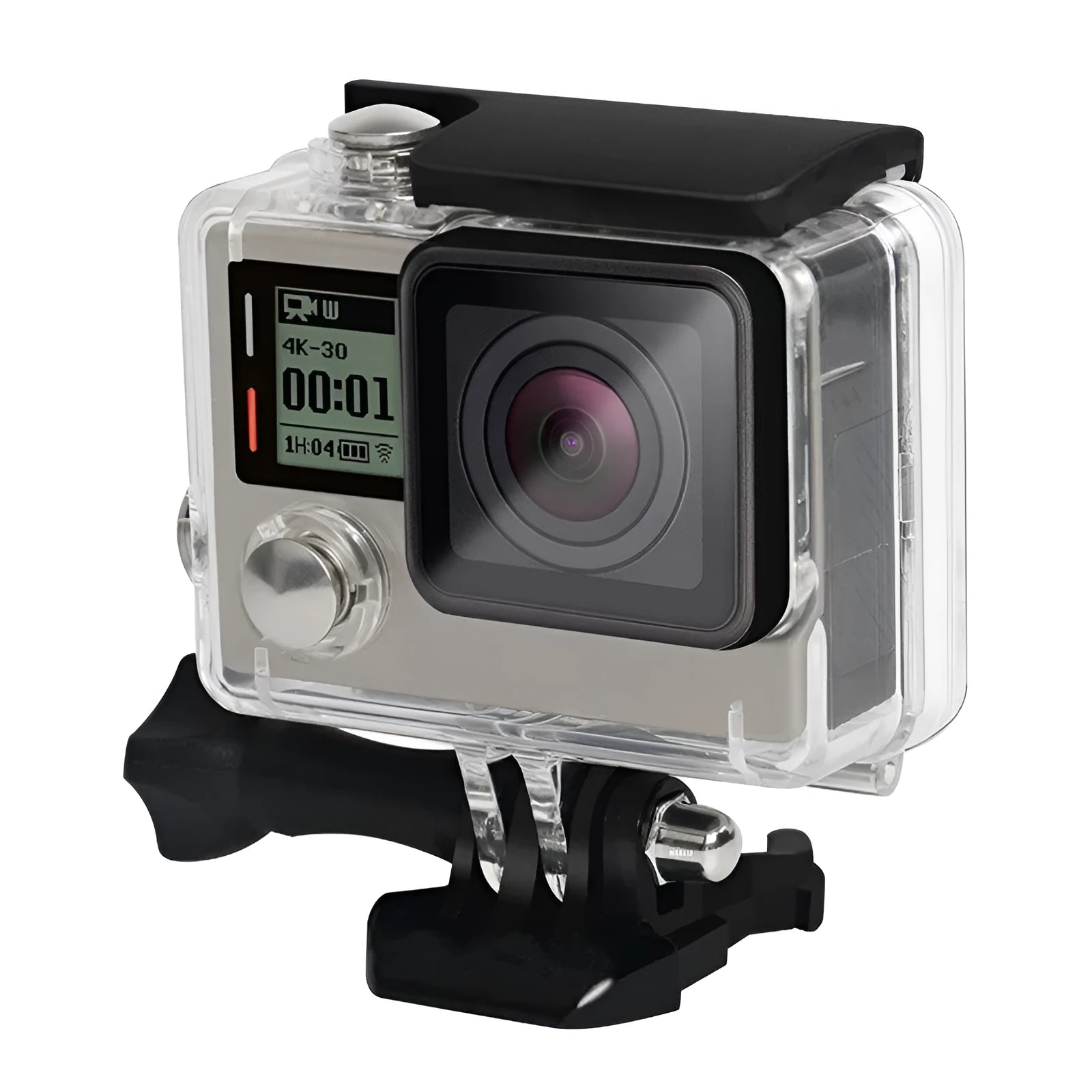 GoPro Hero waterproof housing case in transparent black colour for underwater camera protection