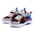 Children's lightweight trainers with hook and loop strap, space leather upper, EVA sole, dark blue, sizes 26-39