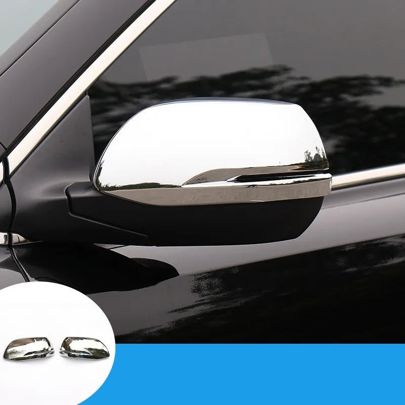 Two-piece ABS rear view mirror cover set for 2017-2019 Honda CR-V in black or silver.