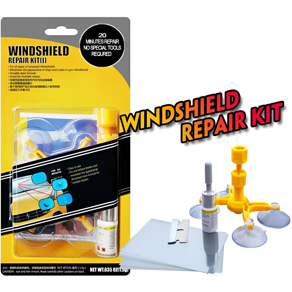 2ml yellow auto glass repair fluid bottle with broken glass corrector for windshield crack repair