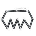 Six-fold aluminium alloy plastic folding ruler with perforated holes in multiple colour style options