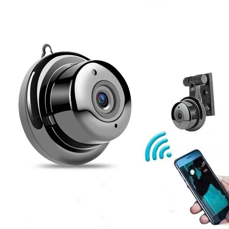 Black home wifi camera HD 1080p non-light night vision USB powered 90x60x60mm