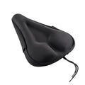 Black gel bicycle seat cushion cover with straps and rain cover for mountain bike