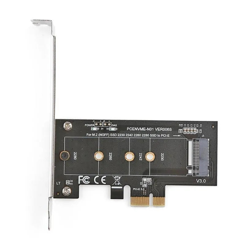 Silver M.2 to PCI-E 1X riser card for NVMe SSD adapter, weight 40g
