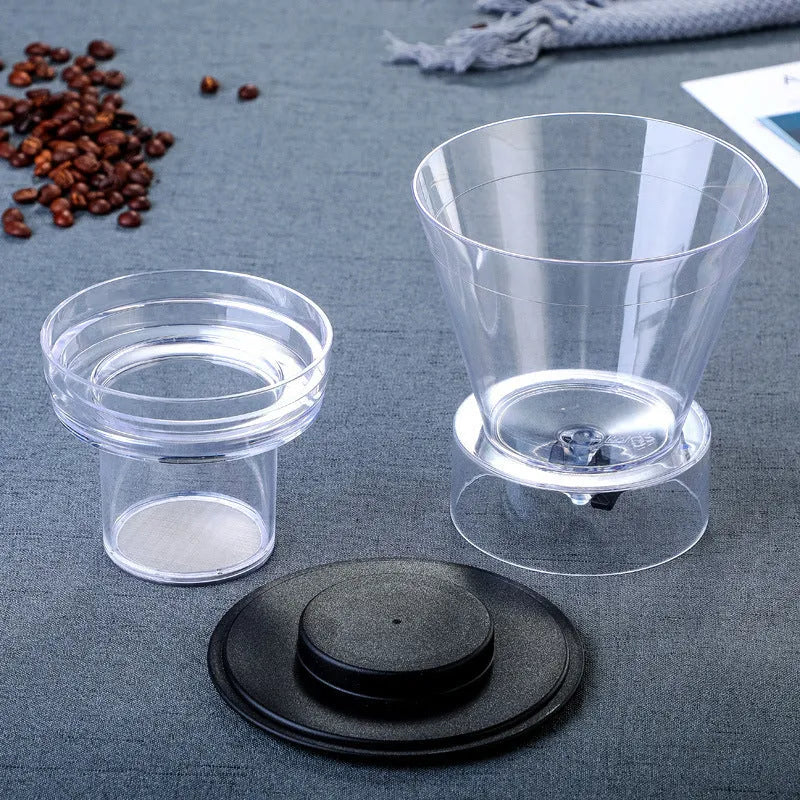 Glass ice drip coffee pot for cold brew coffee, drip type ice brew coffee sharing pot in New Chinese style