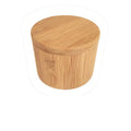 Bamboo seasoning box with 7.5cm spoon in single, double round, or pear-shaped compartment styles