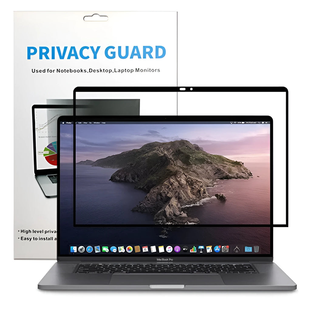 Anti-peeping privacy screen film for Apple MacBook Pro and Air laptop, PET material with non-marking frame glue