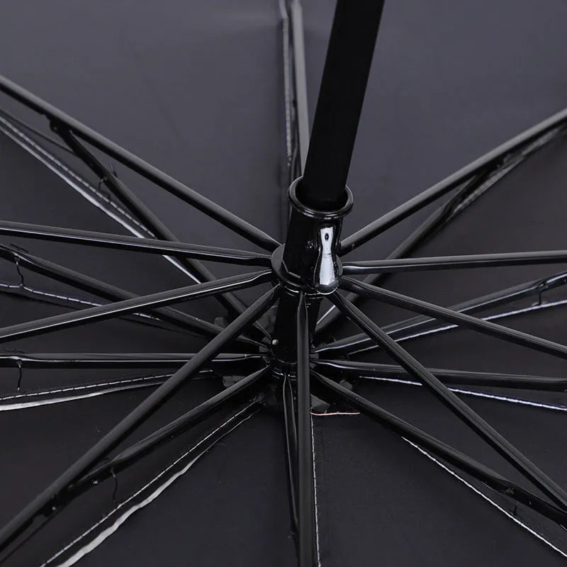 Silver tape car front windscreen sun shade parasol in titanium silver, small or large, with leather case
