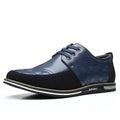 Autumn men's casual lace-up driving shoes in cowhide leather, size 46, brown colour