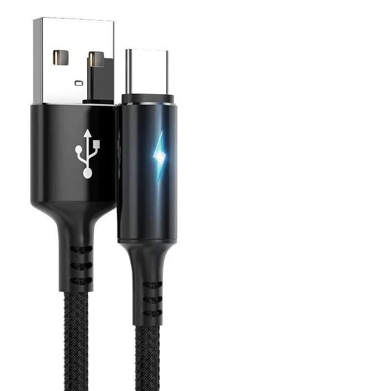 1.2 metre black USB to Lightning cable for iPhone charging and data transfer