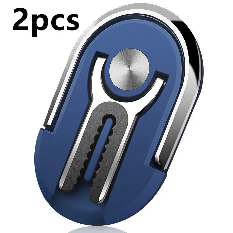 Universal car mobile phone mount bracket attached to car air vent showing adjustable clamp and 360-degree rotation ball joint