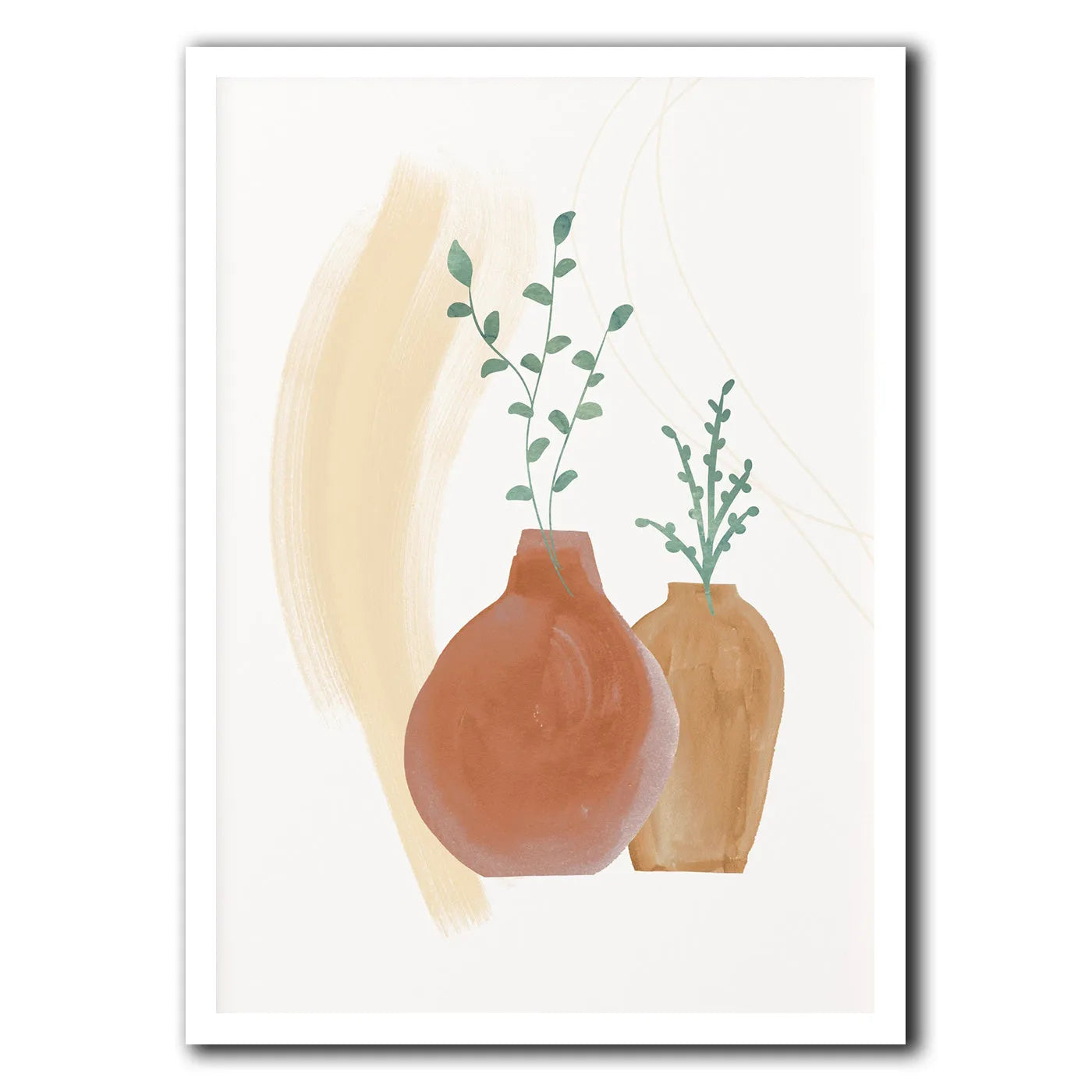 Bohemian design canvas wall art print in multiple size options on waterproof material