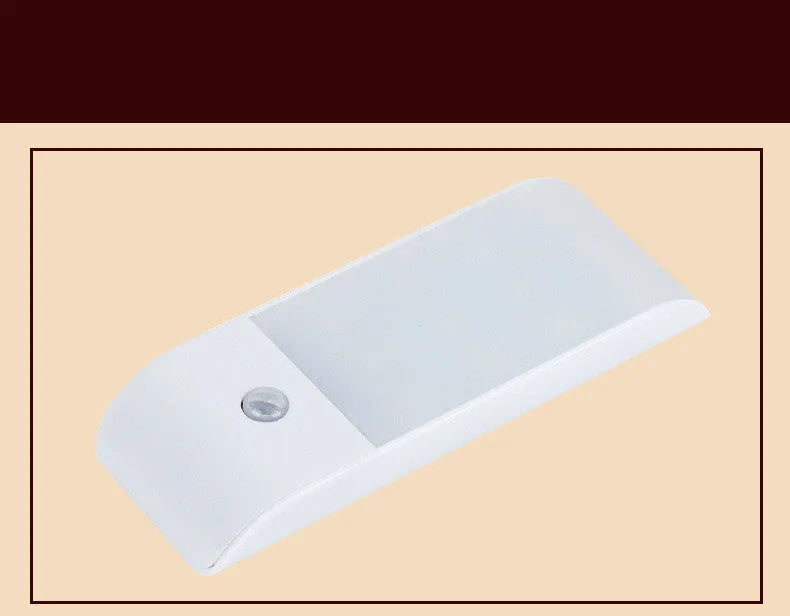 Rechargeable human body infrared sensor night light with 12 LED lights in PVC shade