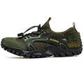 Five finger upstream water shoes for men in black, quick-drying breathable non-slip swimming beach footwear side view