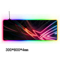 Large RGB luminous gaming mouse pad with colourful seaming and cloth waterproof surface