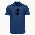 Men's short sleeve tactical polo t-shirt in khaki colour showing plain design with lapel collar