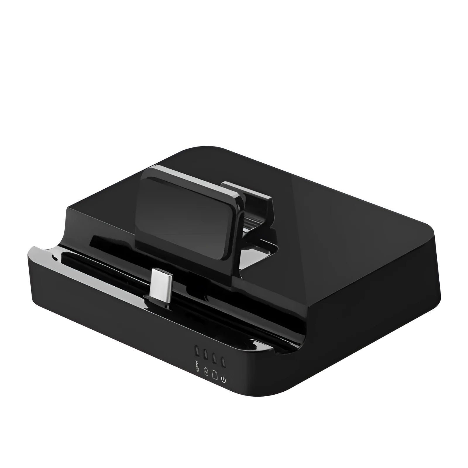 Black base mobile phone to HDMI dock converter for video output and charging