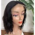 Front lace bob wig 12 inches real human hair short bob style with lace front for ladies